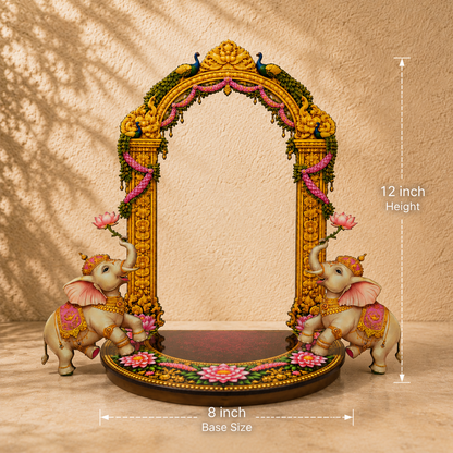 Ganpati Singhasan MDF Ganesh Throne Size and Dimensions Reference for Ganesh Chaturthi Mandap Placement