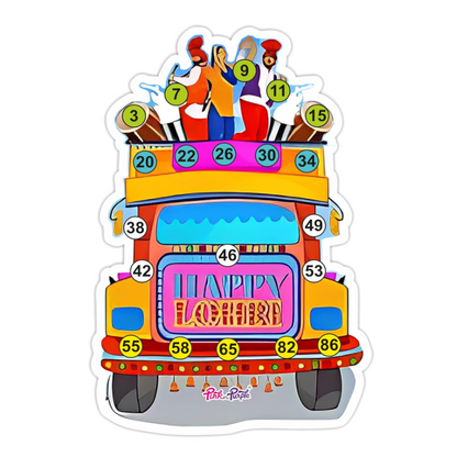 Lohri Tambola Housie Tickets Set of 24 – Lohri Theme Party Game Printed on 300 GSM